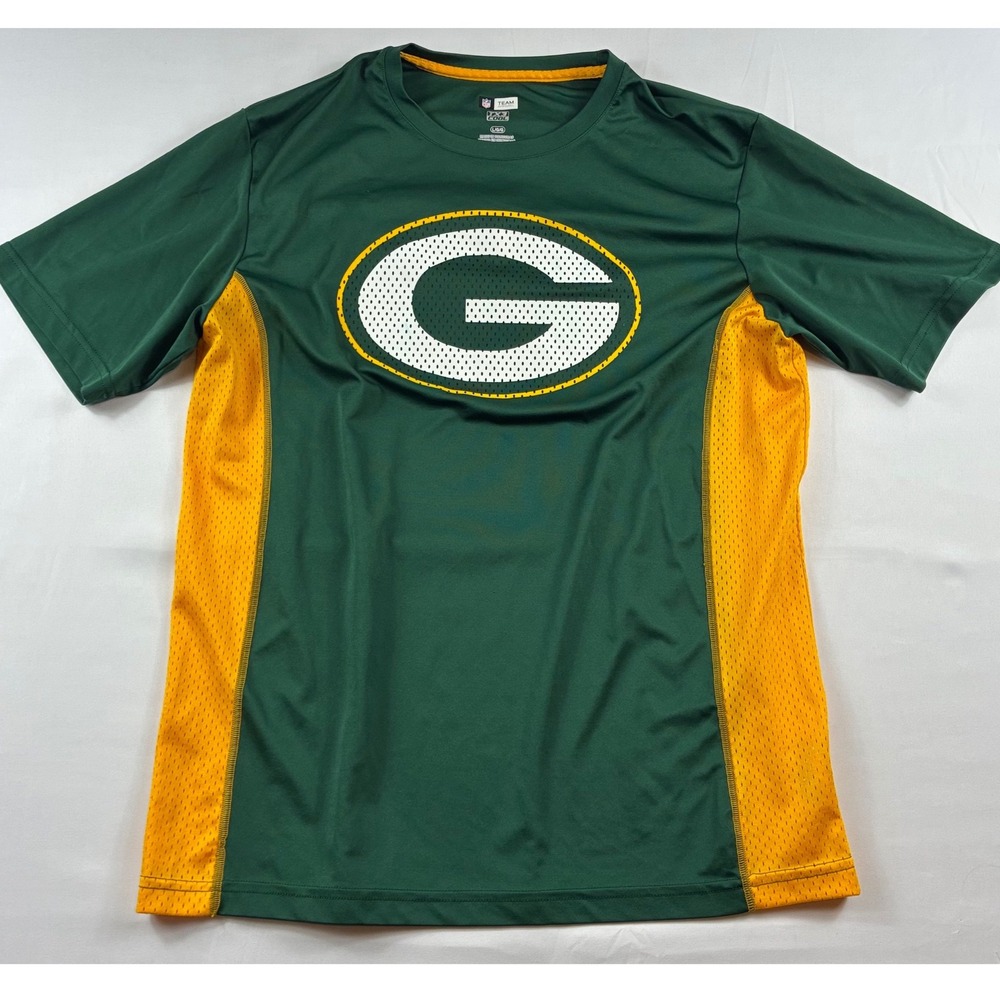 NFL Team Apparel Green Bay Packers Shirt Mens Large Green TX3 Cool Performance